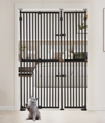 Unipaws Upgraded Extra Tall Cat Gate, 35"-51"W, 75"H $299
