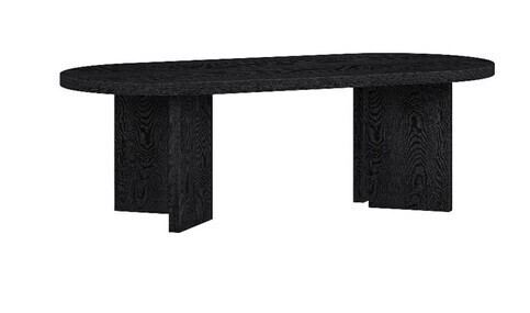 Henn&Hart 47.63" Black Grain MDF Coffee Table New In Box $299