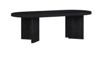 Henn&Hart 47.63" Black Grain MDF Coffee Table New In Box $299