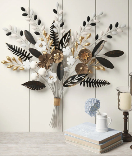 Lark Manor&trade; Weylyn Traditional Plants & Flowers Wall Decor on Iron New In Box $299