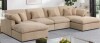 Cloudluxe 3 - Piece Chenille Sofa Light Camel (Includes) Armless Chair and 2 Ottomans $899