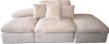 Cloudluxe 3 - Piece Chenille Sofa Light Camel (Includes) Armless Chair and 2 Ottomans $899 - 2