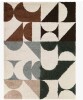 Wrought Studio Bellanca Cream Modern Geometric Area Rug 8 x 10' New $899