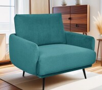 George Oliver Karaka 37.5'' Wide Oversized Armchair accent chair single seat sofa in Peacock Blue New in Box $599