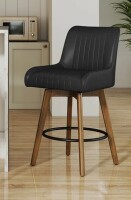 Corrigan sTudio Extra-Wide 360&deg; Swivel Bar Stool With Pocket Spring Seat & Solid Wood Base New in Box $399