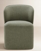 AllModern Niha Upholstered Accent Chair with Casters in Nathan Hemp Tweed New in Box $599