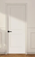 Jubest 30x80 In. Primed Flat 2 Panel Shaker Style Smooth White Primed Hollow Core Composite Interior Molded Door Slab New in Box $299