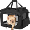 Feandrea Collapsible Soft Dog Crate, Portable Travel, 24 Inches | Dog Carrier Kennel with Safety Zippers for Living Room, Car, Travelling, Black New In Box $99