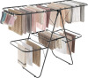 SONGMICS Clothes Drying Rack, Foldable 2-Level Laundry Drying Rack, Free-Standing Laundry Airer, with Height-Adjustable Wings, 33 Drying Rails, Sock Clips, Black New In Box $99