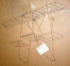 SONGMICS Clothes Drying Rack, Foldable 2-Level Laundry Drying Rack, Free-Standing Laundry Airer, with Height-Adjustable Wings, 33 Drying Rails, Sock Clips, Black New In Box $99 - 2