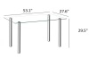 Bonnlo Kitchen Dining Table Metal Frame Glass Top New In Box $499