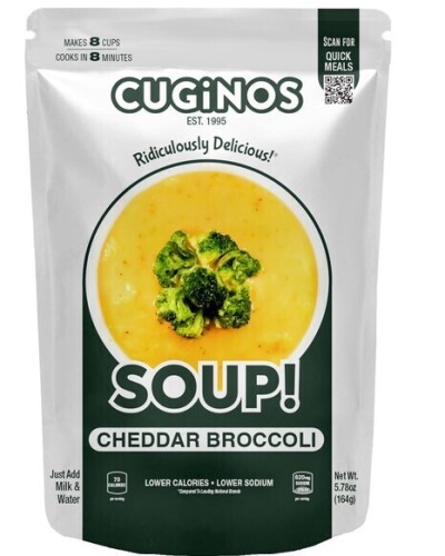Cuginos Quick Meal Cheesy Cheddar Broccoli Dried Soup Mix, 1.4 oz New Best by 12/2026