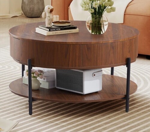 Latitude Run&reg; 30.47'' Round Coffee Table With Drawers $399