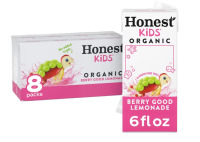 Honest Organic Berry Lemonade / Goodness Grapeness Juice Drink - 8pk/6 fl oz Boxes: Non-GMO, Gluten-Free, No High Fructose Corn Syrup New Assorted Best by 7/2027