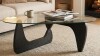Ivy Bronx Modern Triangular Coffee Table With Wood Base For Living Room New In Box $399
