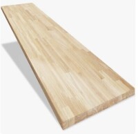 Millwood Pines Biserka 48" x 30" Unfinished Hevea Solid Wood Butcher Block Countertop for DIY Kitchen Countertop, Desk Top, Workbench New In Box $399