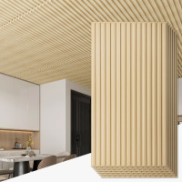 Art3d 48" x 24" Drop in PVC Ceiling Tiles,Slat Design 3D Wall Panels,Covers 96 sq.ft. (Set of 12) New In Box $299