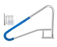VEVOR - Pool Rail 55x32 Pool Railing 304 Stainless Steel 250LBS Load Capacity Silver Rustproof Pool Handrail - Sliver, Blue New In Box $499