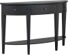 Flieks Modern Curved Console Table Sofa Table with 3 Drawers and 1 Shelf, Black, New in Box $299