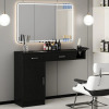 Corrigan Studio Thame Wall-Mounted Barber Station with Barber Cabinet, (Without Mirror), Black, in Box $299