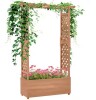 ToolCat 70.9 in. x 44 in. Raised Garden Bed with Arch Trellis, Outdoor Wood Planter Box with DRainage Hole Similar to Picture New In Box New Open Box $399