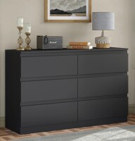Ebern Designs Teasley 6-Drawer Dresser, 46.45"W Modern Bedroom Dresser, Wood Dresser For Living Room, Bedroom New In Box $299