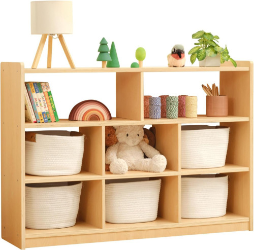 OOOK Montessori Toy Shelf and Storage, 3-Tier Large Toy Storage Organizer | FSC Safety, 8 Cube Montessori Shelf with Open Back for Playroom, Nursery, Daycare, Preschool, Classroom, 44.6"W&times;11.7"D&times;31.5"H New In Box $299