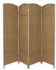 Oriental Furniture 6 ft. Tall Diamond Weave Fiber Room Divider - Natural (4 Panels): Oriental Furniture Privacy Screen, No Assembly $299