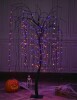 Lightshare 7 ft. Purple Pre-Lit LED Halloween Tree Artificial Christmas Tree with Spiders and 256 LED Lights New In Box $299