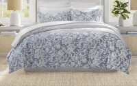 Nautica &ndash; Queen Comforter Set, Reversible Bedding with Matching Shams, Floral Room Decor, College Dorm Room Essentials (Tortola Blue) $299