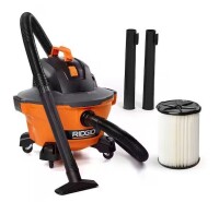 RIDGID 6 Gal. 3.5 Peak HP NXT Shop Vacuum Wet Dry Vac with General Debris Filter, Locking Hose and Attachments HD06001 On Working $199
