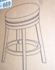 ViviHav Beige 360-Degree Swivel Round Counter Height Bar Stool with Nailhead Trim New In Box $399 - 2