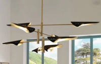 More Change 8 - Light Dimmable Sputnik Modern Linear Chandelier New in Box $999