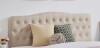 Lark Manor Cal King Elegant Arched Upholstered Headboard in Beige New Shelf Pull $399