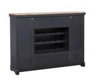 ECI Furniture Autumn Winds Spirit Cabinet in Black & Natural 0475-10-SC New in Box $2099