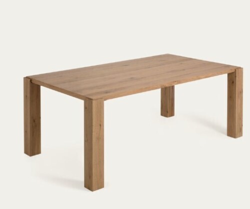 Deyanira table with oak veneer and solid oak legs (2 Box) New in Box $1899