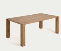 Deyanira table with oak veneer and solid oak legs (2 Box) New in Box $1899
