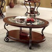 Furniture of America May Coffee Table in Brown Cherry CM4326C New in Box $699