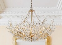 Rosdorf Park 6 - Light Floral Basket Crystal Chandelier New in Box $1199
