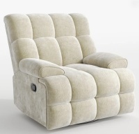Latitude Run 38.19" Wide Chenille Modern Upholstered Manual Swivel Recliner, Standard Recliner, Widened Width, 360&deg; Swivel and Tuxedo Armrests New in Box $799