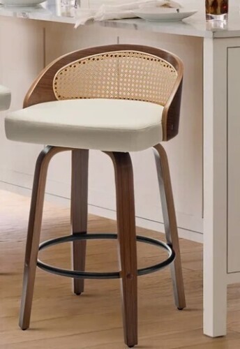 George Oliver Leeana Swivel Faux Leather Counter & Bar Stool New in Box $399