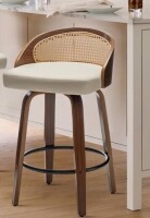 George Oliver Leeana Swivel Faux Leather Counter & Bar Stool New in Box $399