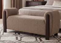 Hokku Designs Upholstered Bench With Solid Wood Legs, Living Room Bench New in Box $499