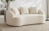 Latitude Run Curved Modern Boneless Sofa Loveseat with Upgraded Backrest and Pillows, Two-Seater Minimalist Couch in Soft Chenille Fabric New in Box $899