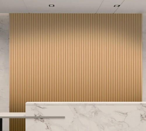Art3d 8 Pcs 96" x 6.26" WPC Waterproof Slat Wall Panels, 3D Wood Look Acoustic Diffuser Wall Paneling for Modern Decor,33.38 sq.ft. in Oak New in Box $299