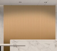 Art3d 8 Pcs 96" x 6.26" WPC Waterproof Slat Wall Panels, 3D Wood Look Acoustic Diffuser Wall Paneling for Modern Decor,33.38 sq.ft. in Oak New in Box $299