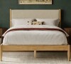 Wade Logan Besan Solid Wood Boucle Upholstered Headboard Bed Frame Queen Size New in Box $1199