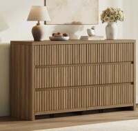 Bay Isle Home Allete 55.2"W Modern Fluted Panel 6-Drawer Dresser In Box $899