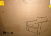 Inbox Zero Louretha 34" Wide Fabric Upholstered Swivel Armchair in Camel New in Box $699 - 2