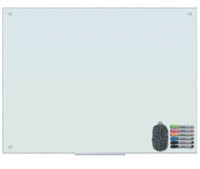 U Brands Magnetic Frosted-Glass Dry-Erase Board, 48" (4 ft) Width x 36" (3 ft) Height, White Glass Surface, Horizontal/Vertical, Magnetic, Frameless, Ghost Resistant, Stain Proof Ne win Box $399